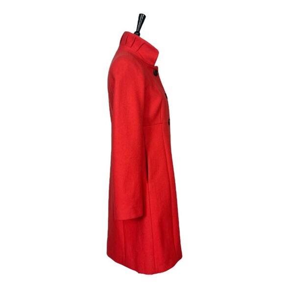 J.Crew Wool Blend Lady Day Coat High Collar A-line Coral Pink Women’s Size 2 - Picture 3 of 12